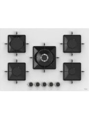 Ferre Steamart-Fryart-Sılentart Serisi Beyaz Set (SS036 + QEP64CB +D064-SA ) - Emaye Izgara - 75 cm Ocak