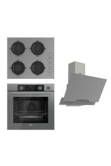 Ferre Steamart&fryart Serisi Buharlı Pişirme Gri Cam Set (cs208 + Xe64cpr +d065 )