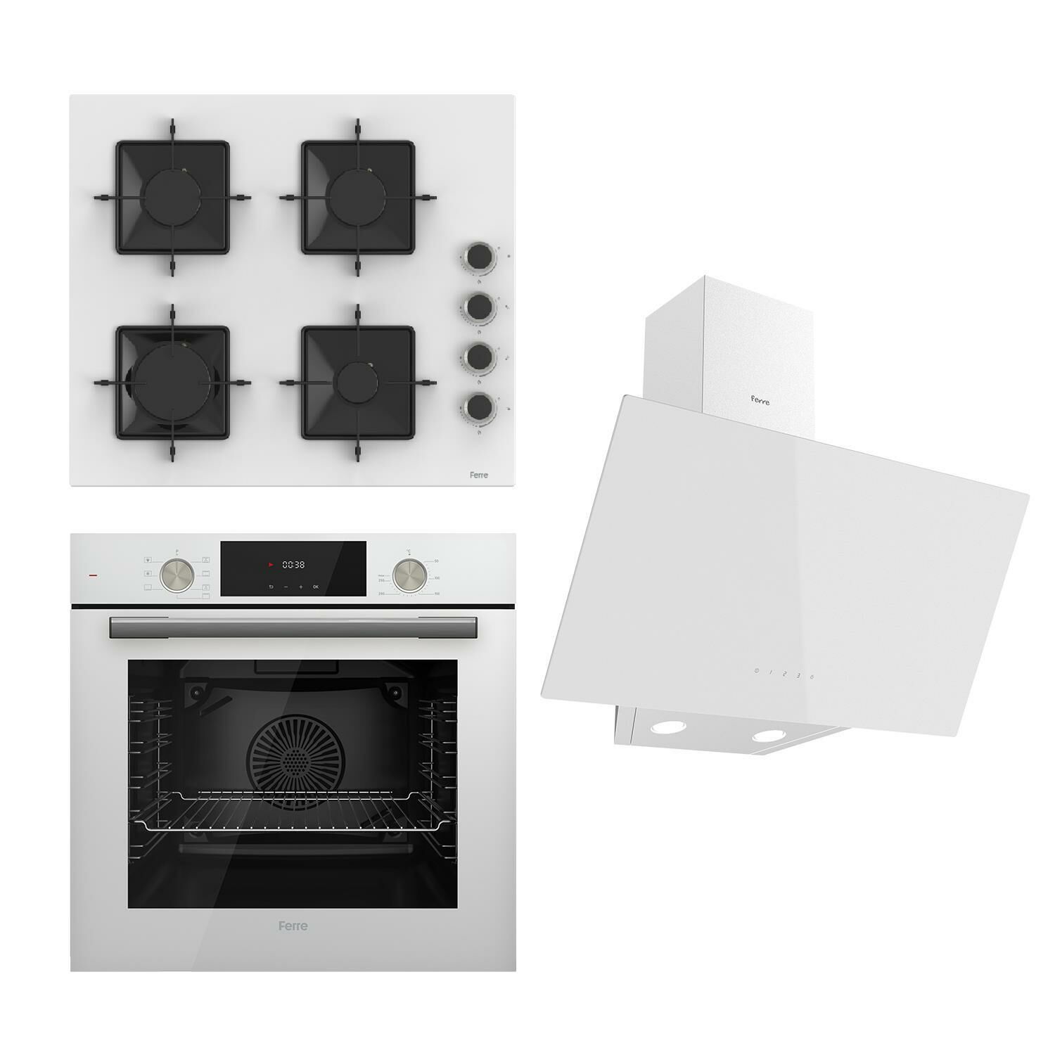 Ferre Flowart Ss Serisi Beyaz Set (ss206 + Qms63b +d078)