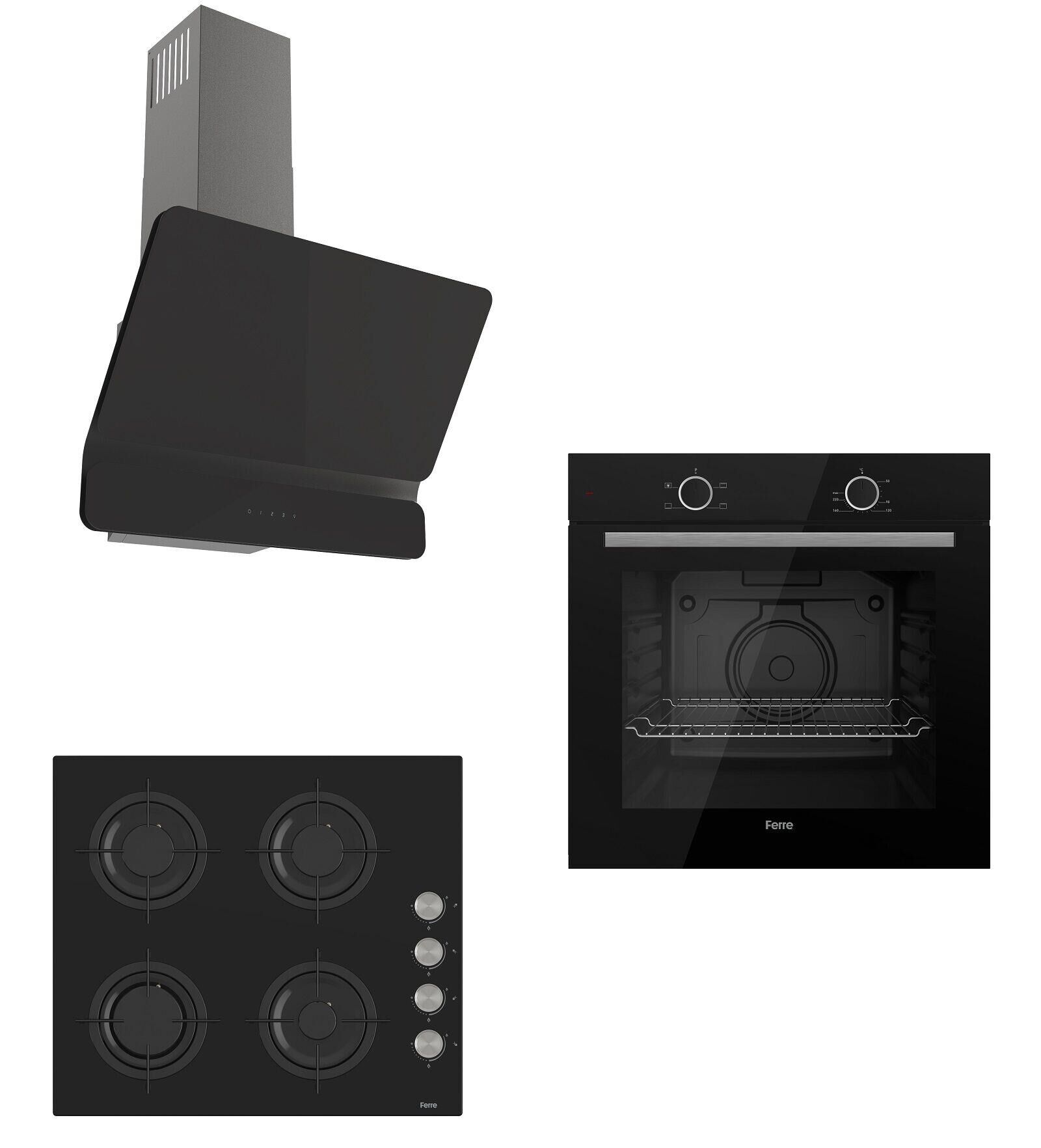 Ferre Svart Cs Serisi Lux Ankastre Set ( D080 - Cs205 - Xe61cs )