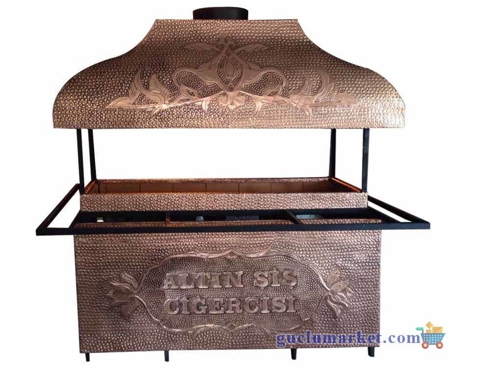 Bakır Ocakbaşı Mangal - Tezgahlı model 2 Metre