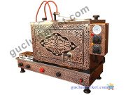 3 Demlikli Bakır Çay Kazanı Kilim
