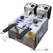 Elektrikli Fritöz Makinesi Çiftli 3+3 Lt. Lüx