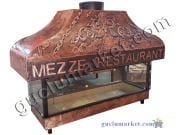 Bakır Ocakbaşı Mangal Camlı 120 cm