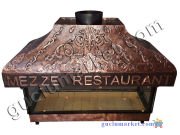 Bakır Ocakbaşı Mangal Camlı 120 cm