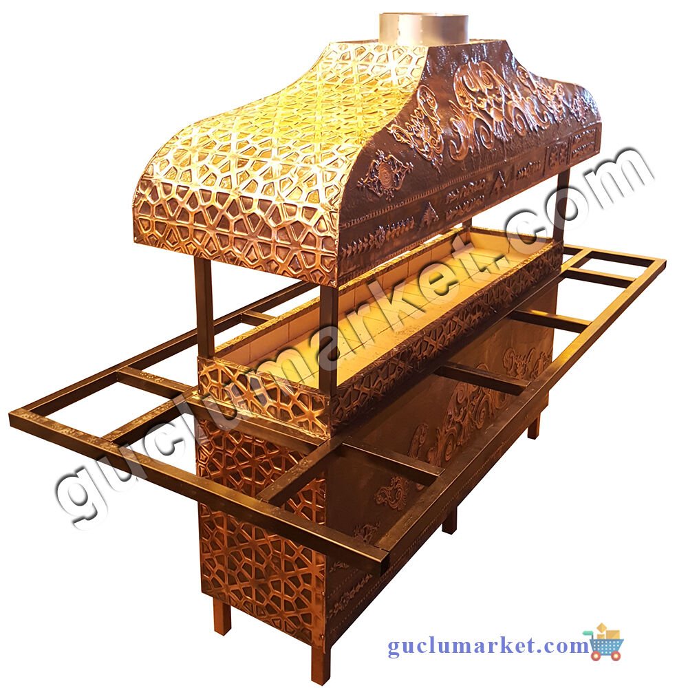 Bakır Ocakbaşı Tezgahlı Dolaplı