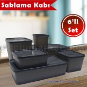 6'lı Buzdolabı Saklama Kabı Seti - No Frost Buzluk Saklama Kabı