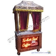 Neon Işıklı Kahveci Güzeli Arabası - Közde & Kumda Kahve Standı