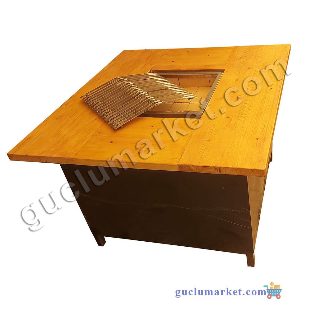 4-8 Kişilik Ahşap Mangal Masa