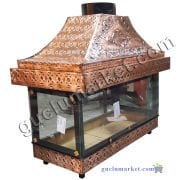 Temperli Camlı Bakır Ocakbaşı Mangal