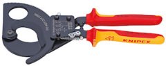 Knipex 95 36 280 Cırcır Mekanizmalı Kablo Makası