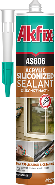 Akfix AS606 Silikonize Akrilik Mastik 280 ml/500 gr(Bej)