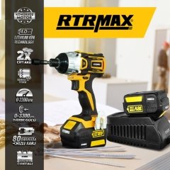 Rtrmax RTX2022  Akülü Darbeli Vidalama (Kömürsüz Motor)