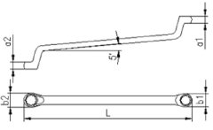 İzeltaş 24x27 mm Yıldız İki Ağız Anahtar  