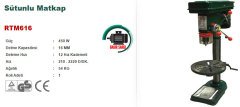 Rtr Rtm 616 Sütunlu Matkap