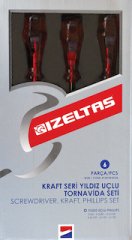 İzeltaş Kraft Seri Yıldız Uçlu Tornavida Seti 6 Parça