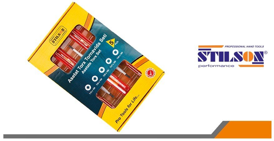 Stilson 5 PCS Asetat Saplı Torx Tornavida Tk.