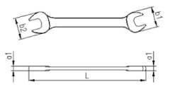 İzeltaş 13x14 mm İki Ağız Anahtar Kısa Boy