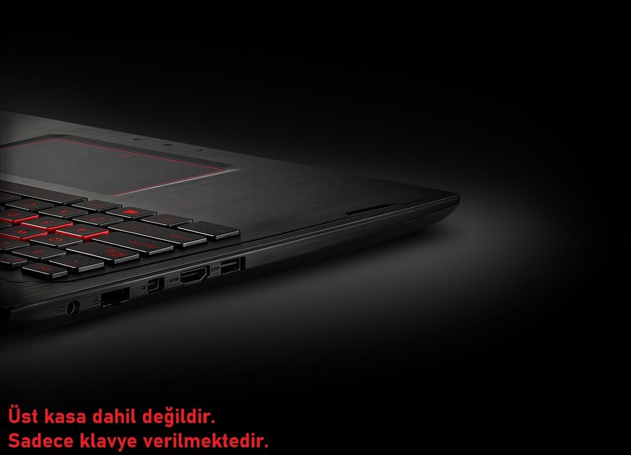 Asus GL702VS-GC045T Klavye Işıklı (Kırmızı)