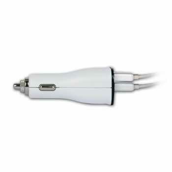 IQ Mobile 5V Çift USB 4A Araç Şarj Adaptör Beyaz RETRO