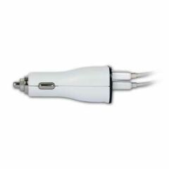 IQ Mobile 5V Çift USB 4A Araç Şarj Adaptör Beyaz RETRO