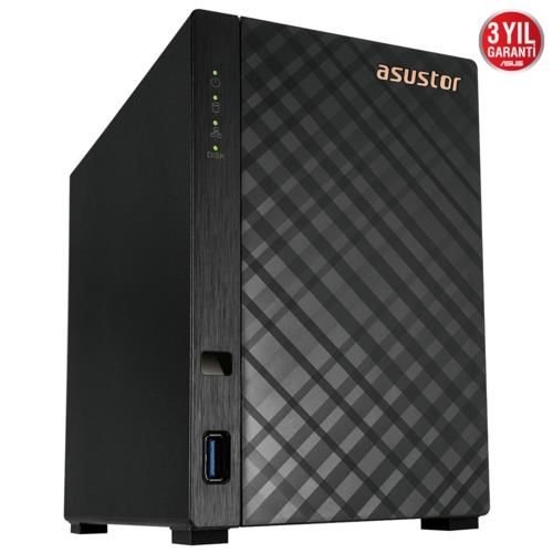 Asustor AS1102T 2 Disk Yuvalı (2x22TB) Nas Cihazı  1GB DDR4, 2.5 GbE x 1, USB 3.2 x 2