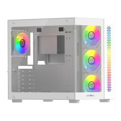 James Donkey Stark S800 4xARGB Temperli Cam ATX Beyaz Gaming (Oyuncu) Kasa