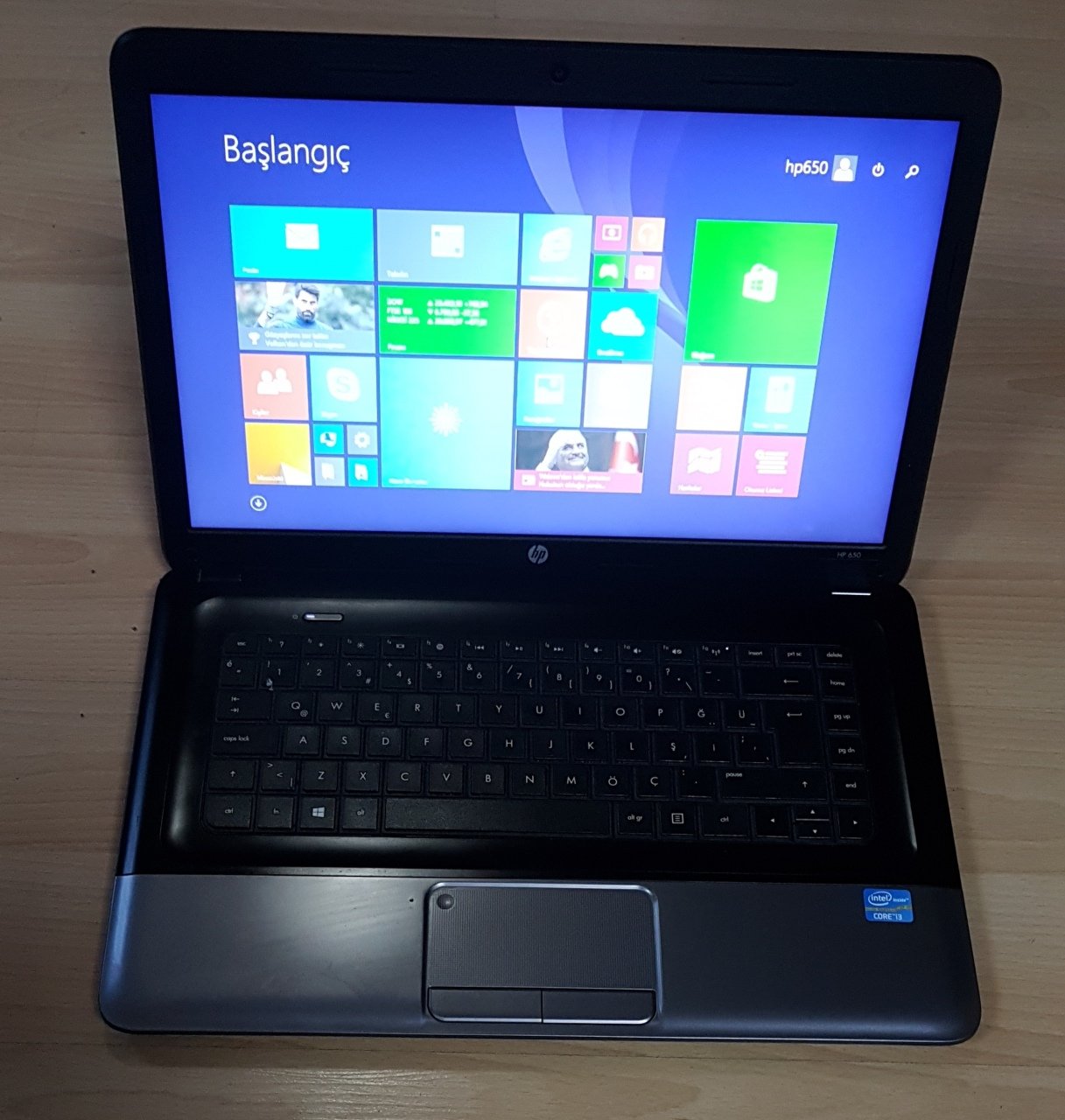 Hp İntel İ3 2348M 2.3Ghz Winodws8 Orjinal Notebook