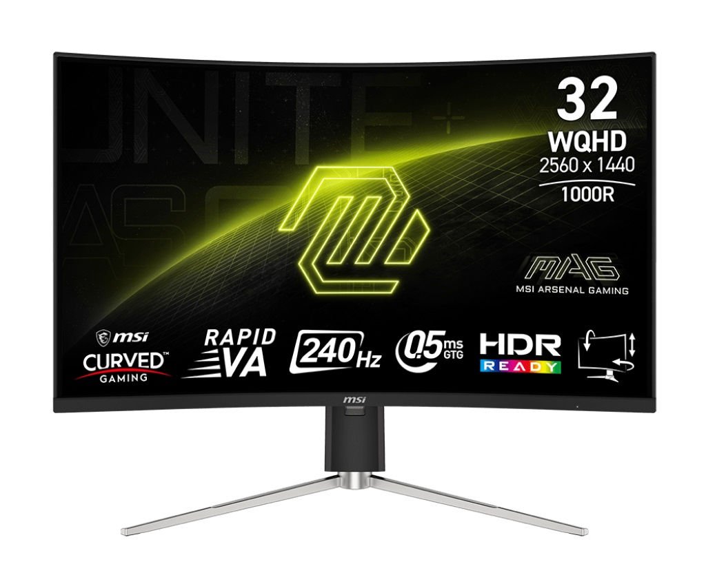 31.5 MSI MAG 325CQRXF E2 0.5MS 240HZ WQHD CURVE 1000R RAPID VA