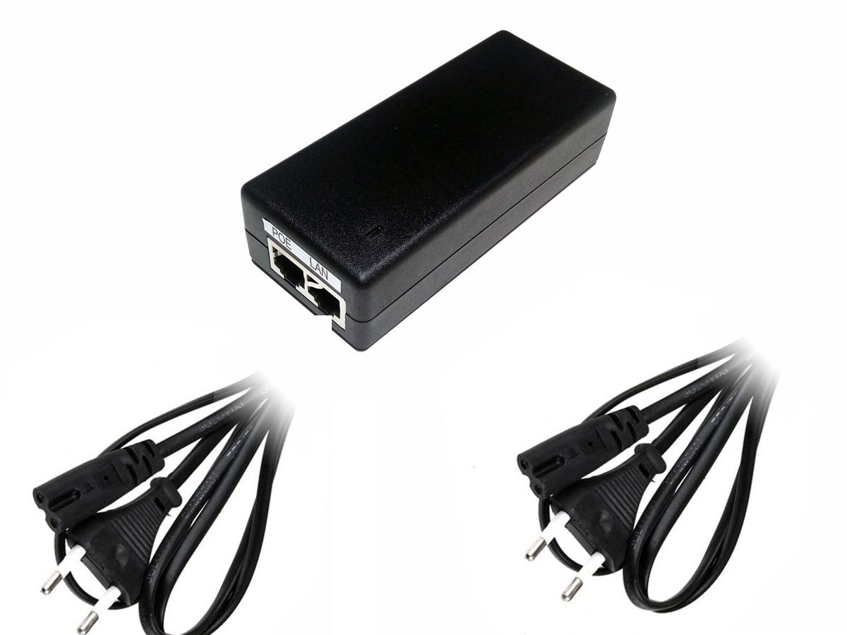 48V 0.5A 24W Gigabit POE Injector + Adaptör RETRO