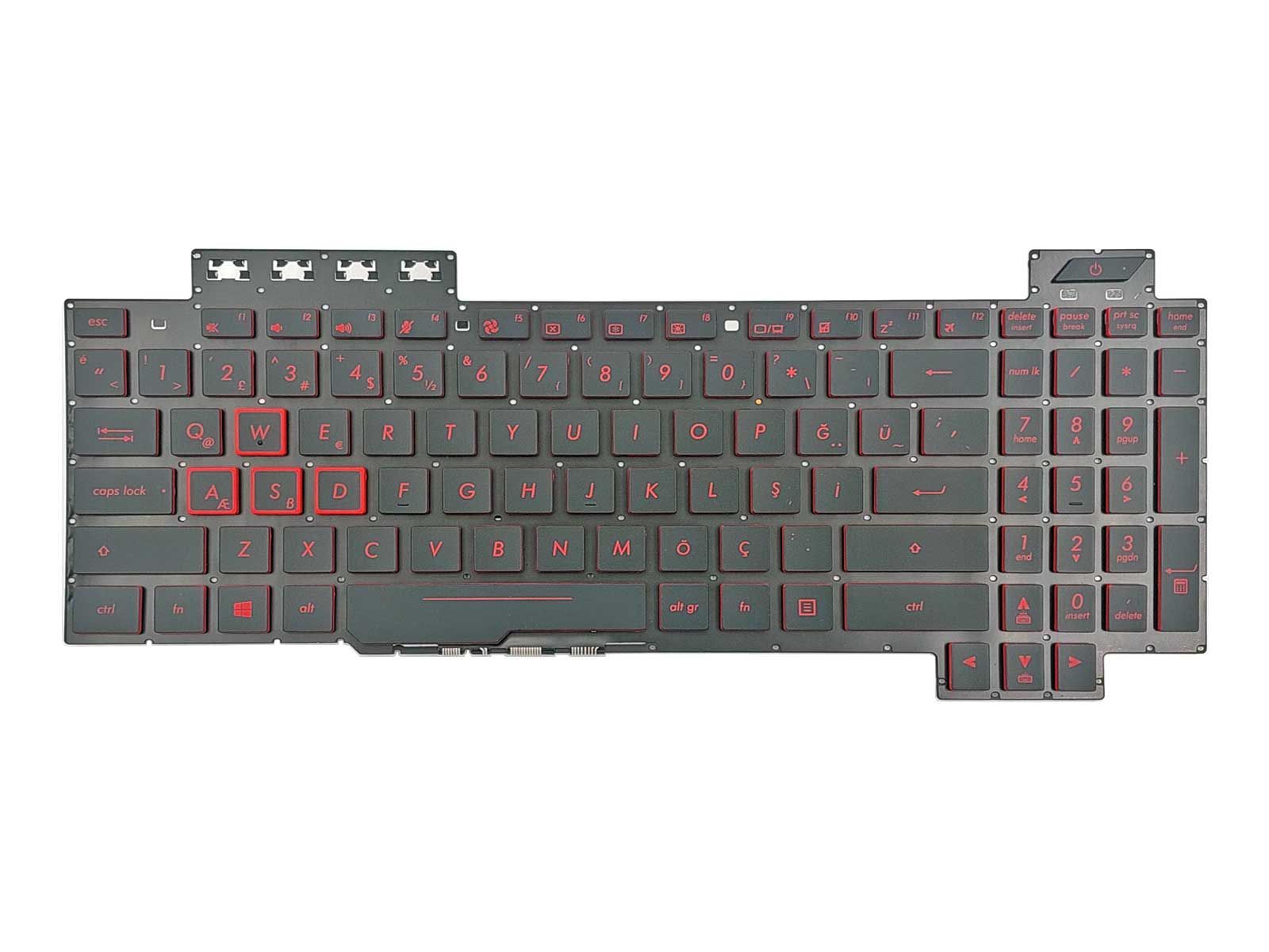 Asus TUF FX504GD-58000T-Gaming Klavye Işıklı Kırmızı Tuş V1 (Non-RGB)