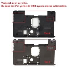 Toshiba Satellite S850, S850D, S855, S855D Notebook Kasa Alt / Siyah - Ver.4-Ver.3