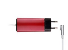 Retro-Color, Apple MacBook 85W MagSafe 1 Mini Adaptör - Kırmızı