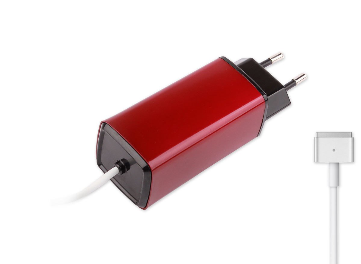 Retro-Color, Apple MacBook 85W MagSafe 2 Mini Adaptör - Kırmızı