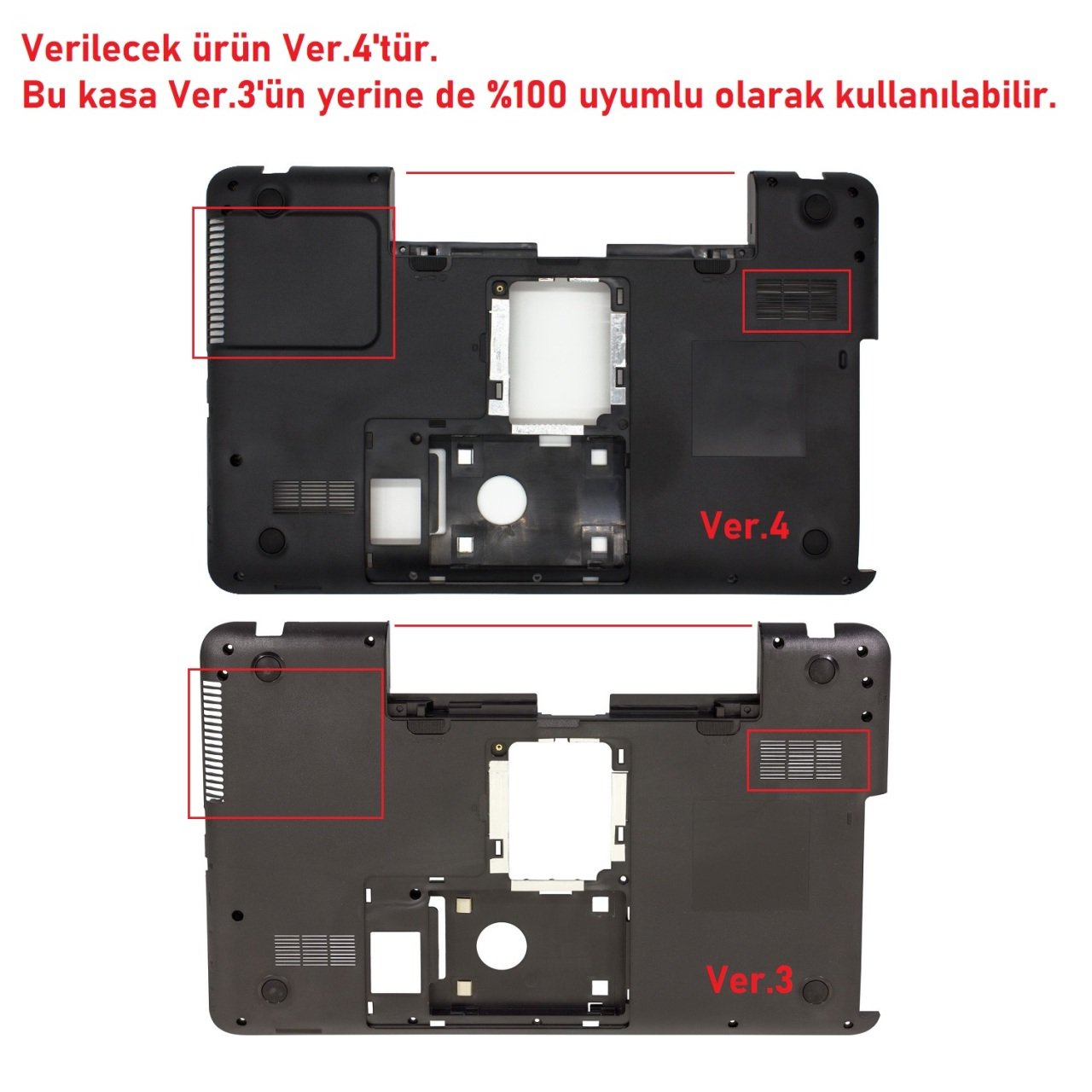 Toshiba Satellite L855-11W Alt Kasa Siyah V4-V3
