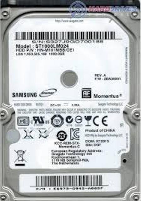 1Tb Samsung  2,5'' Notebook Harddisk