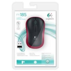 Logitech M185 Kablosuz Mouse Kırmızı 910-002237