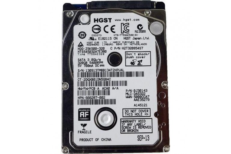 320Gb Hitachi 2,5'' Notebook Harddisk
