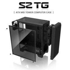 Zalman S2 TG Mid Tower Kasa Siyah PSU YOK