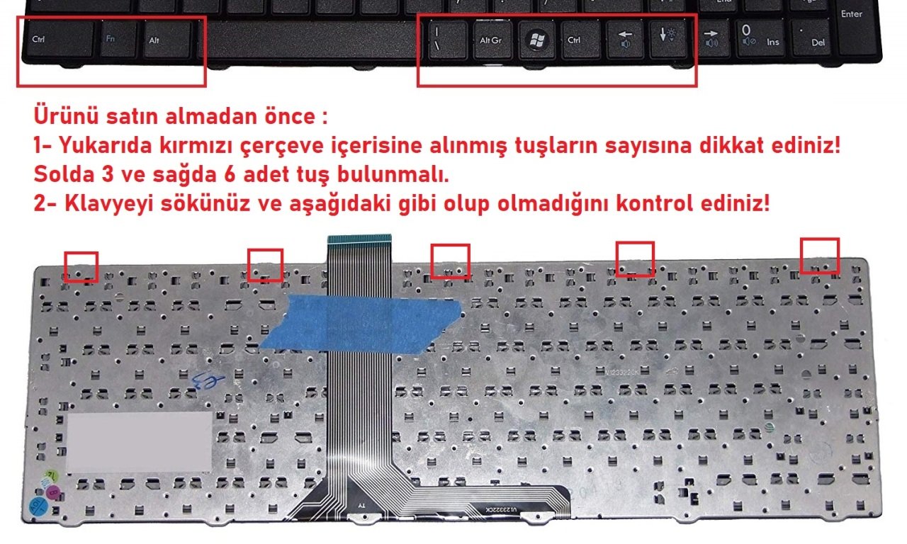 MSI GE60 0ND-414XTR Klavye V1