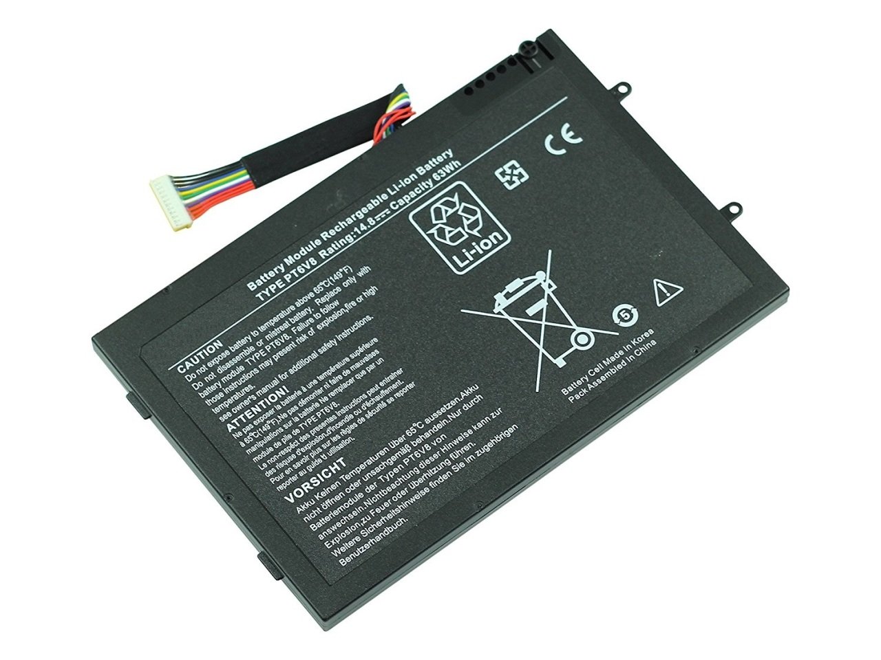 Retro Dell Alienware M11x R2, M14x R2, PT6V8 Notebook Bataryası
