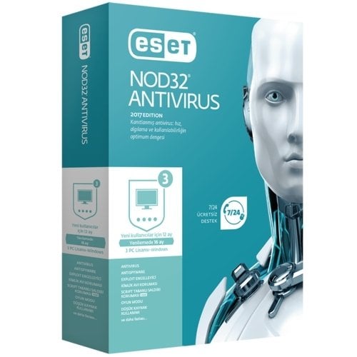 ESET NOD32 KUTU 3 Kullanıcı 1 Yıl