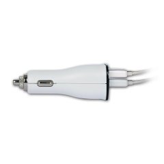 Everest 5V Çift USB 4A Araç Şarj Adaptör Beyaz RETRO