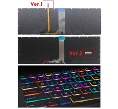 MSI GS73, GS73 8RF Stealth, GS73VR Notebook Klavye Ver.1 - Siyah - TR - Backlit - RGB