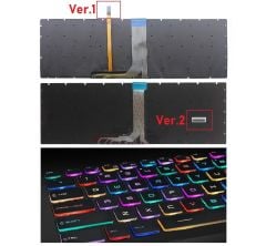 MSI GS73, GS73 8RF Stealth, GS73VR Notebook Klavye Ver.2 - Siyah - TR - Backlit - RGB