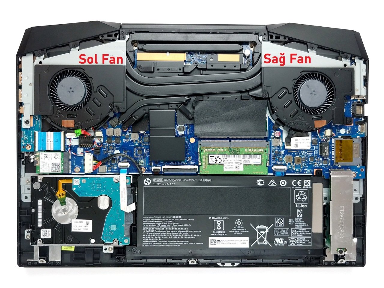 Hp Pavilion 1U5R7EA Fan V1 (Sağ Fan)