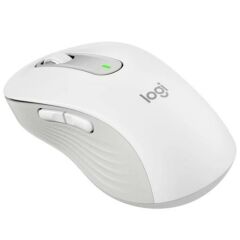 Logitech M650 L Signature Kablosuz Mouse Beyaz 910-006238  Büyük Boy, Bluetooth, 5 tuşlu, Geri dönüştürülmüş malzeme