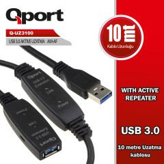 QPORT Q-UZ3100 USB3.0 10MT UZATMA KABLOSU YENİLEYICİ