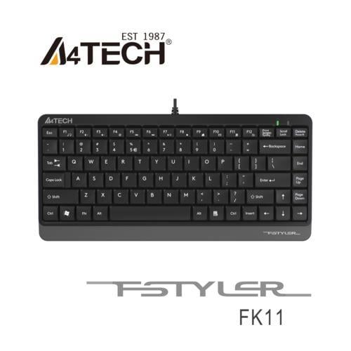 A4 Tech FK11 Q USB Kablolu MM Mini Klavye Gri