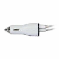 iPhone 5V Çift USB 4A Araç Şarj Adaptör Beyaz RETRO